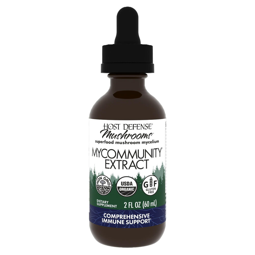 Host Defense MyCommunity Extract bottle front for easy daily immune support