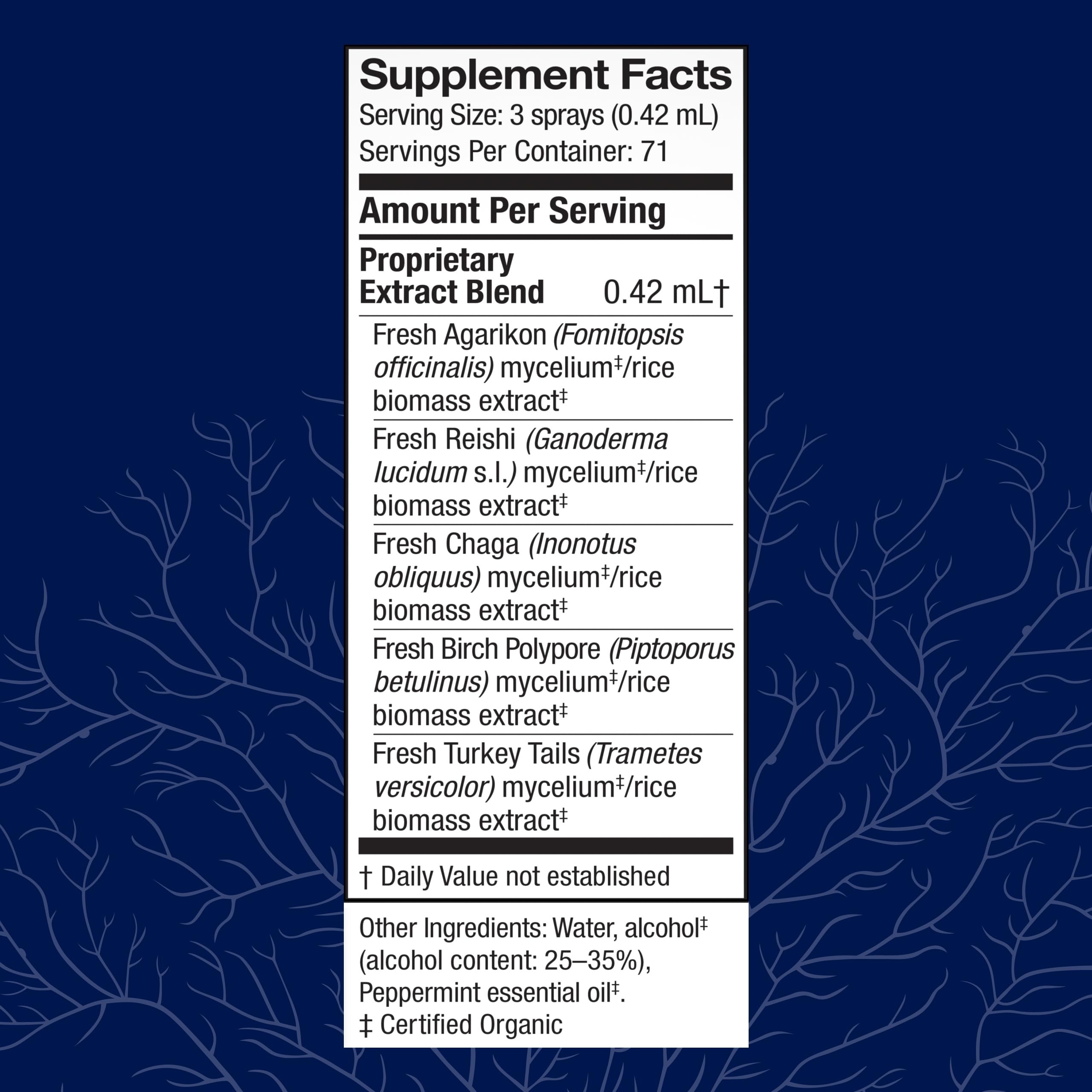 Host Defense MycoShield pump-action bottle shows easy daily dosing.