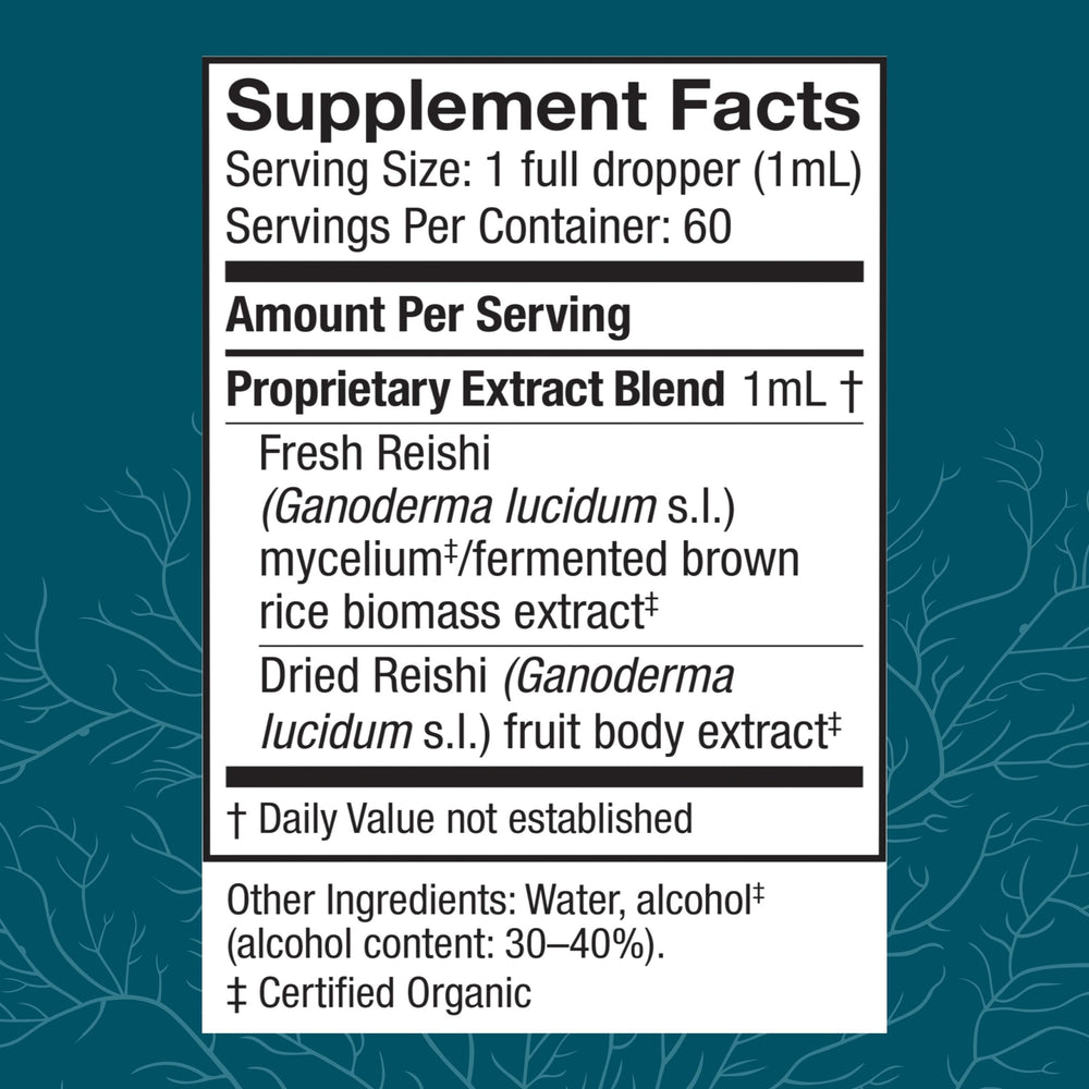 Host Defense Reishi extract dropper shows easy daily dosing for stamina.