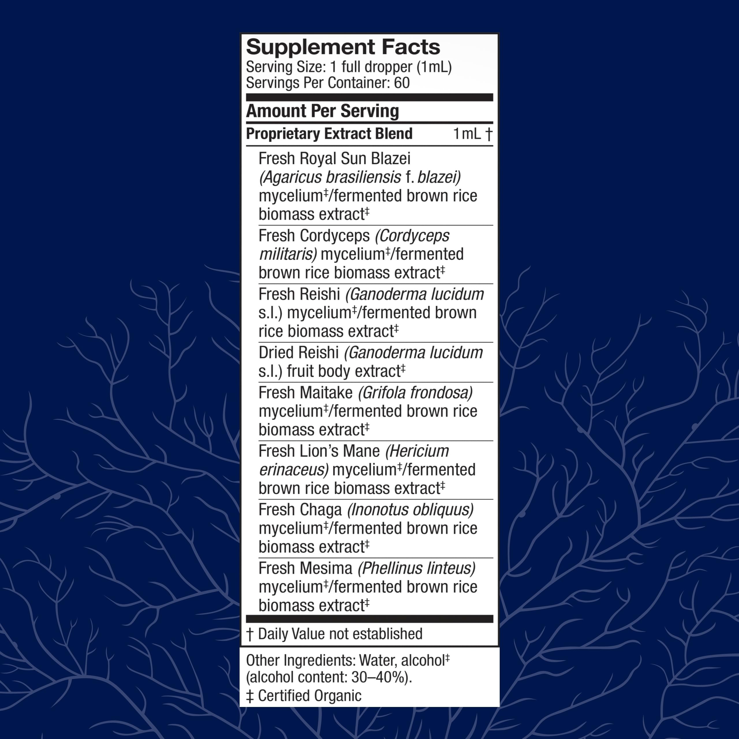 Host Defense Stamets 7 extract dropper close-up for convenient daily dosing