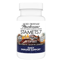 Host Defense Stamets7 bottle front view for daily immune support.
