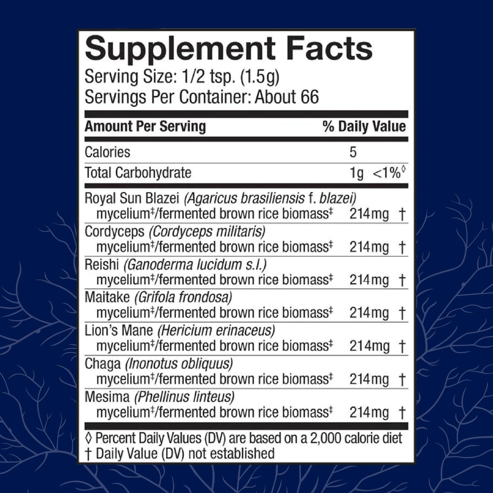 Host Defense Stamets 7 bottle being poured for easy daily dosing.