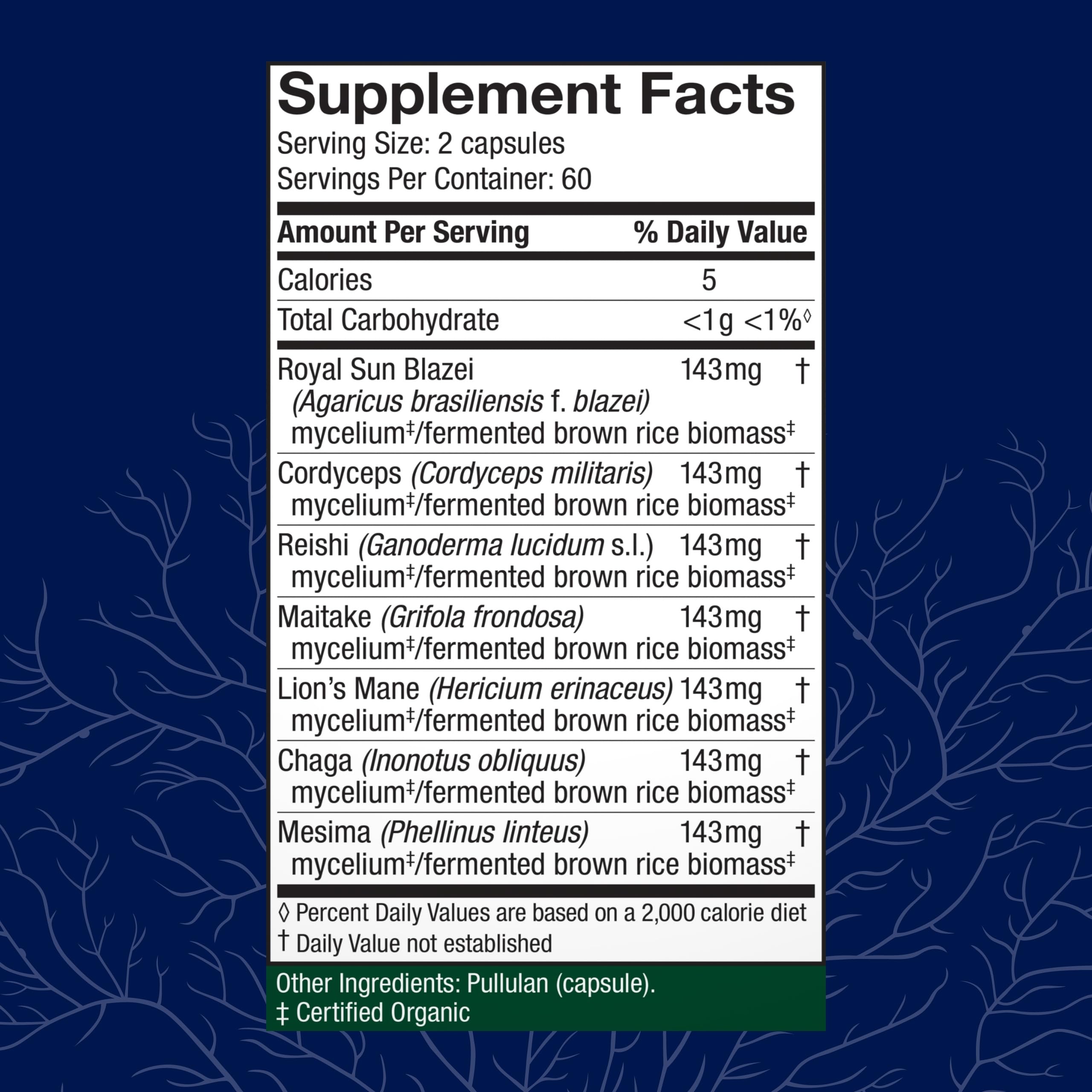 Host Defense Stamets 7 capsules displayed for everyday wellness.