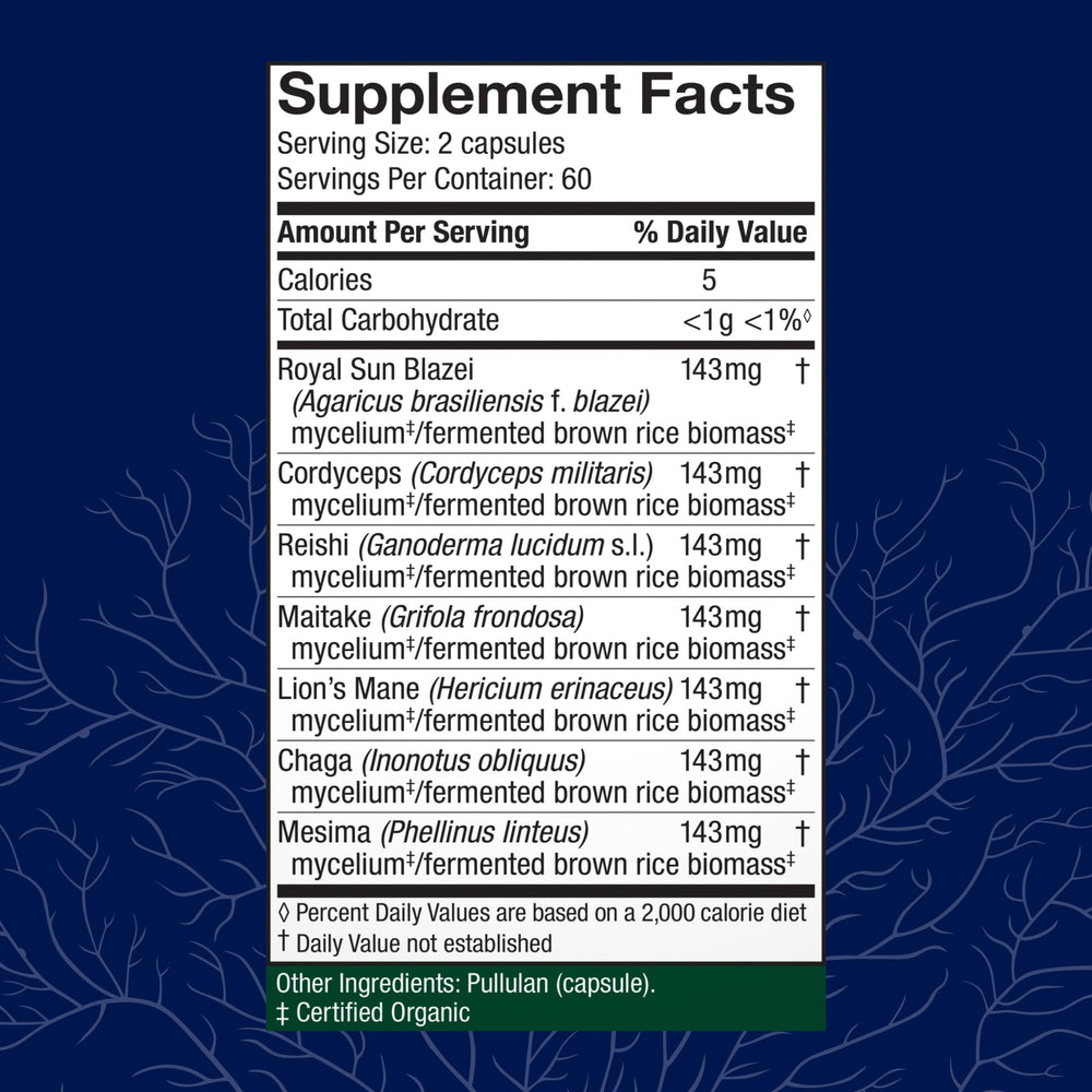 Host Defense Stamets 7 capsules displayed for everyday wellness.