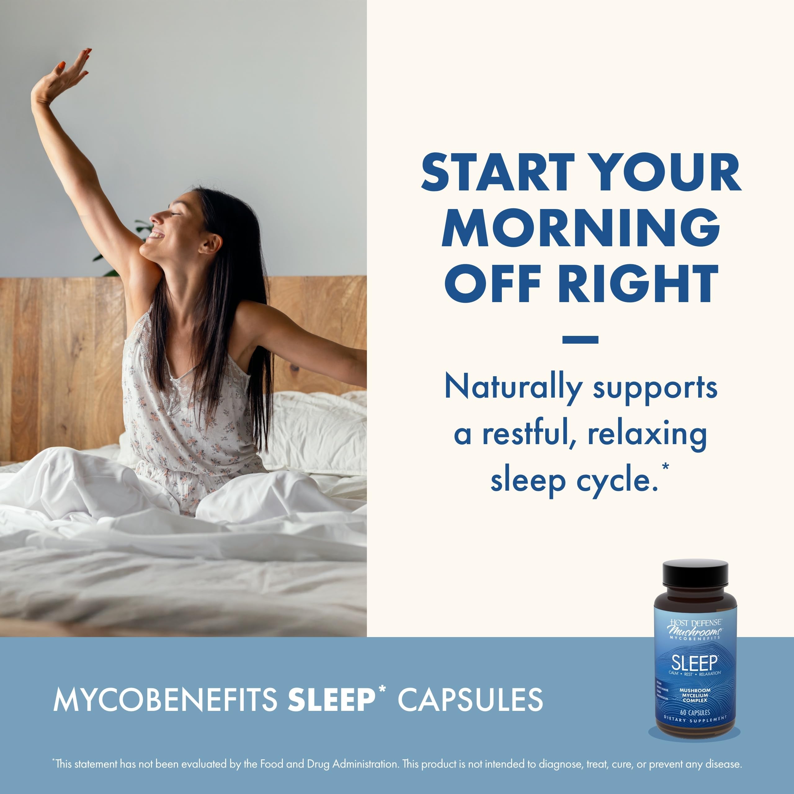 Pouring Host Defense supplement capsules for easy nightly intake