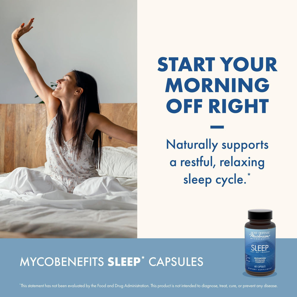 Pouring Host Defense supplement capsules for easy nightly intake