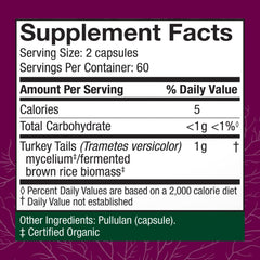Host Defense Turkey Tail Capsules capsules closeup highlighting easy daily intake and immune-friendly potential
