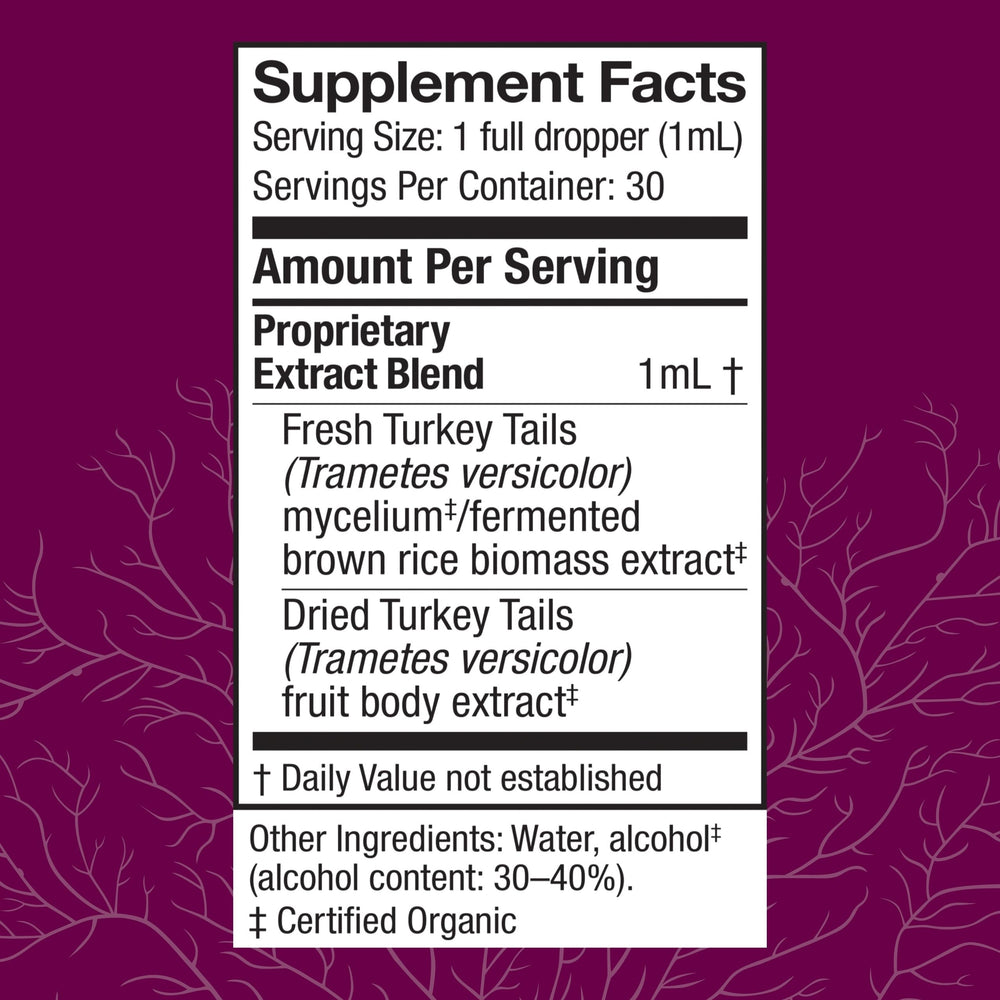 Host Defense Turkey Tail Dropper ready for daily gut and immune care.