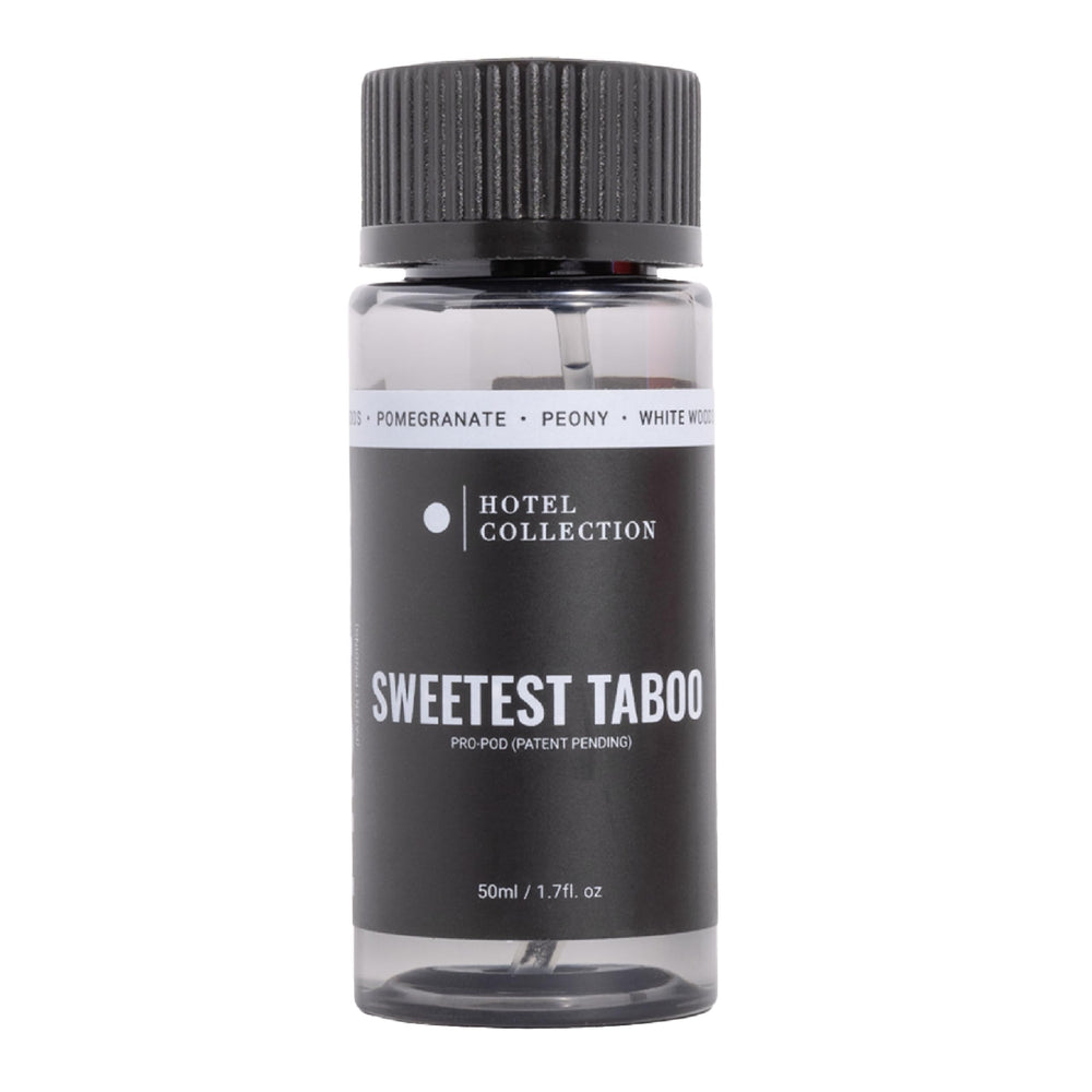 Hotel Collection Sweetest Taboo Pro-Pod bottle close-up for lasting home fragrance