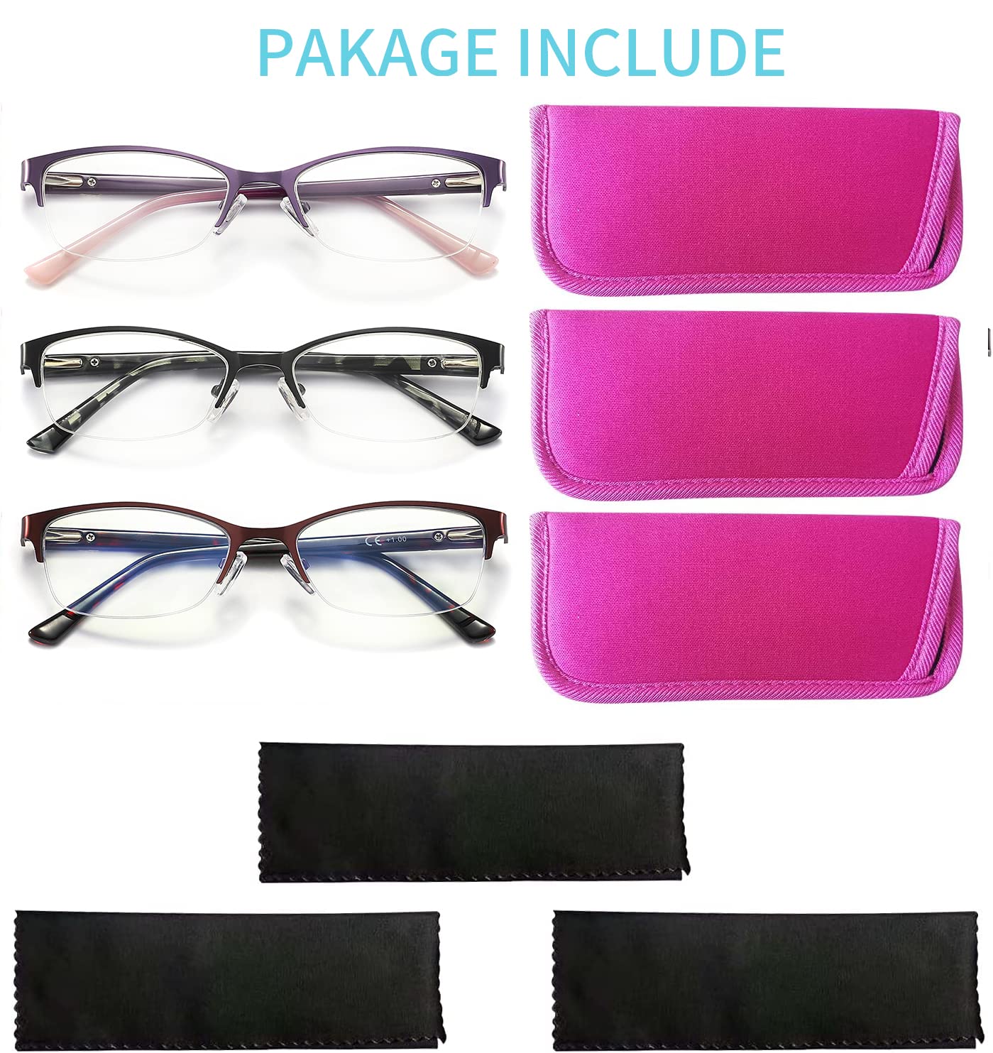 HotJOJO lenses provide clear vision with multiple magnifications for reading.