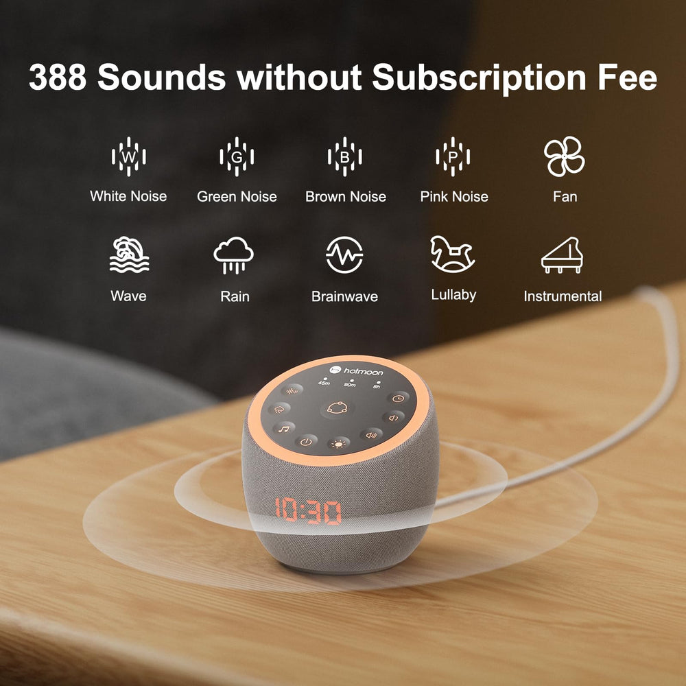 Hotmoon DIY buttons show personalized sound sets for quick nightly routines
