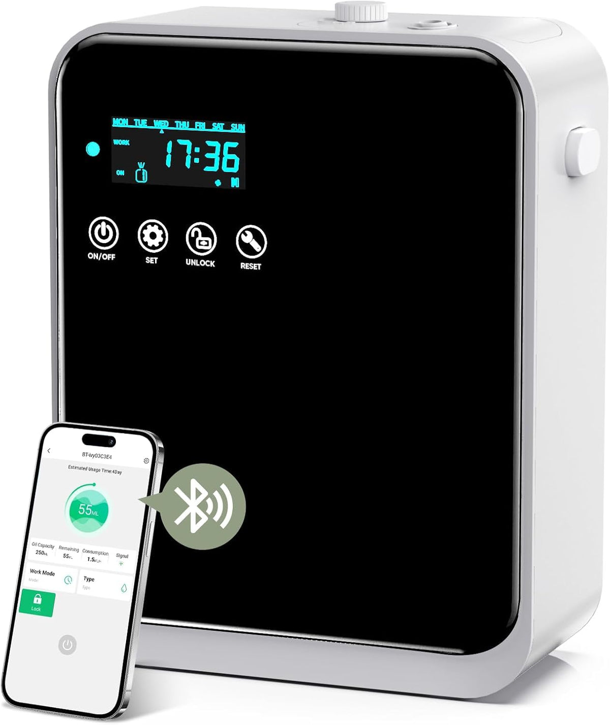 HOTOIQ waterless diffuser showcasing nebulization technology for strong aroma