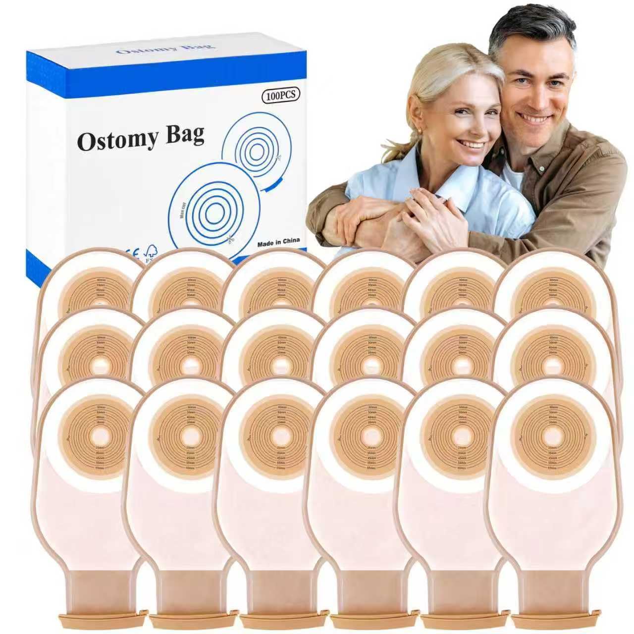 Hotoo colostomy bag one-piece with adjustable size for secure fit and leak prevention.