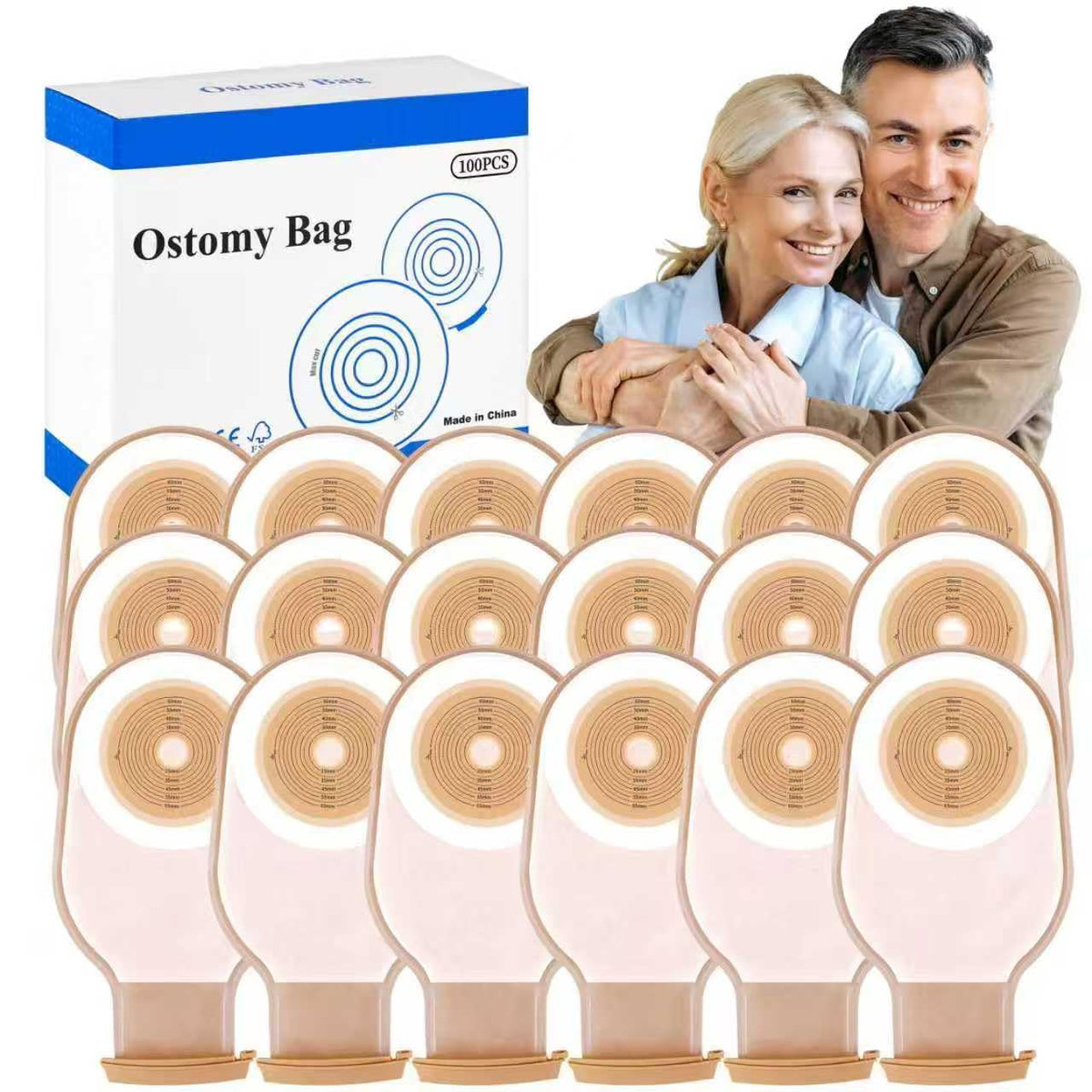 Hotoo colostomy bag one-piece with adjustable size for secure fit and leak prevention.
