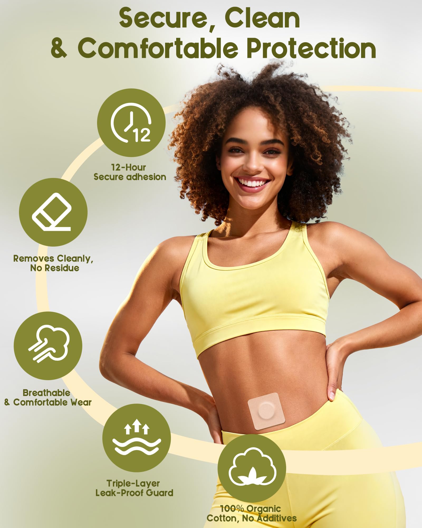 HOTRYEE castor oil patches packaging shows 54-patch supply.