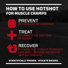 HOTSHOT Spicy Mango flavor sip, a fast-acting drink to curb cramps during training.