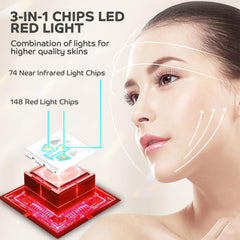 Hottoerak face-therapy LED mask offering two modes for customizable sessions.