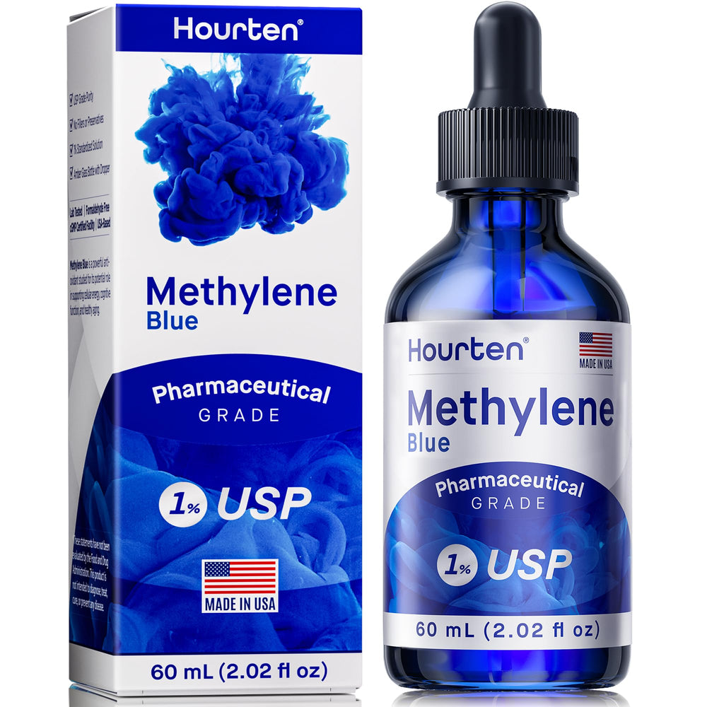 Hourten Methylene Blue Drops amber bottle preserves potency and freshness