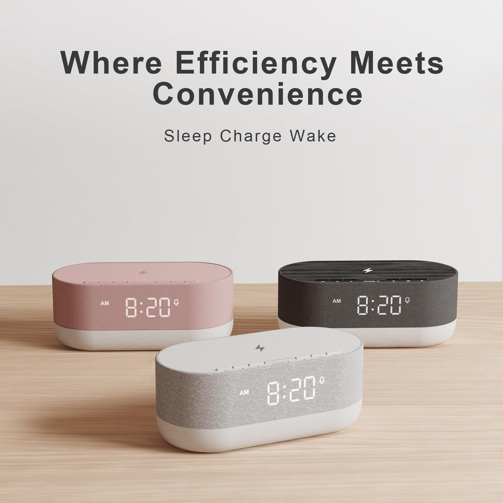 HOUSBAY 3-in-1 alarm clock wake-up routine front view streamlines mornings.