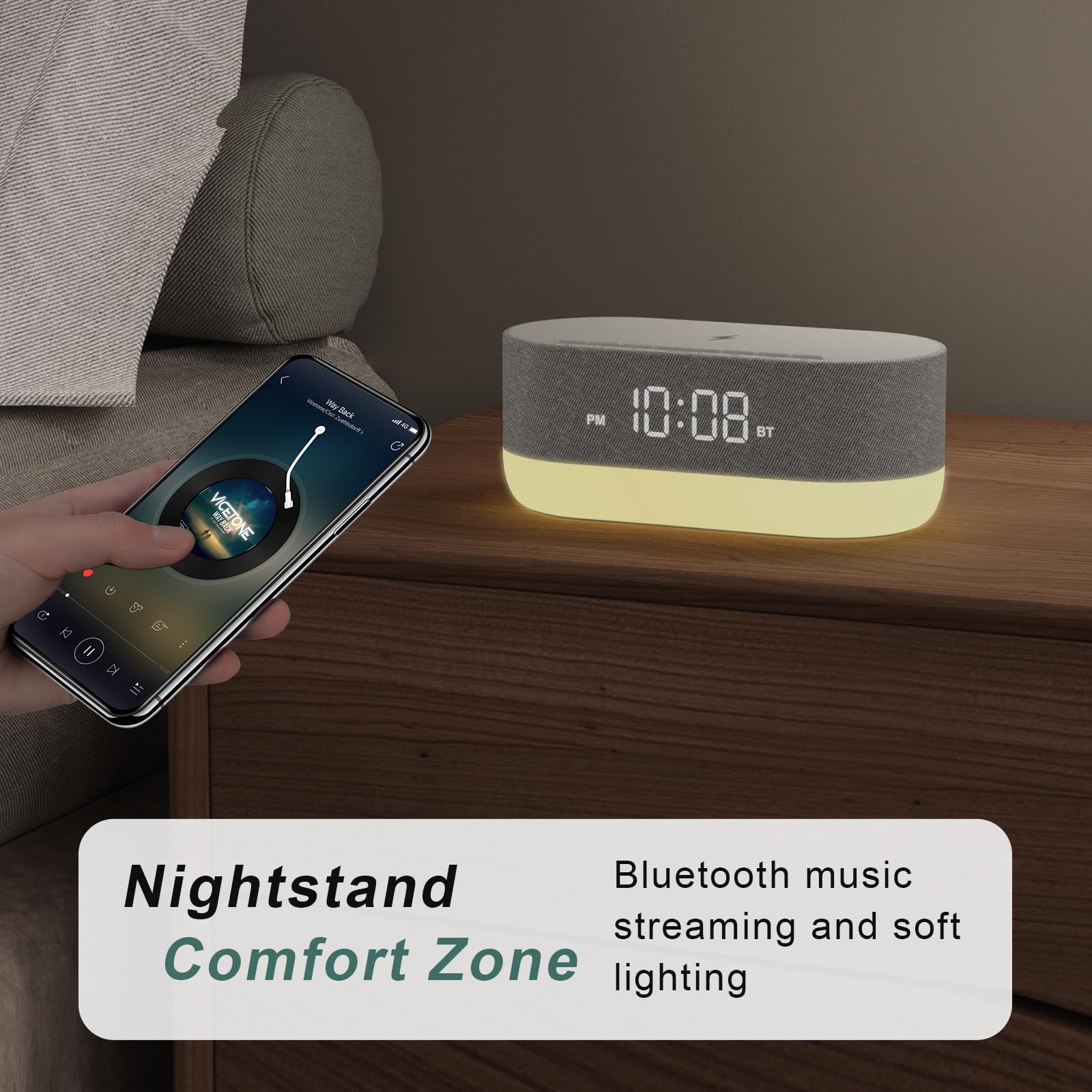 HOUSBAY soft glow night light creates a calm bedtime ambiance.