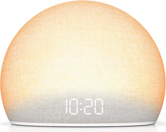 HOUSBAY Sunrise Alarm Clock front view with a gentle wake-up glow for calmer mornings.