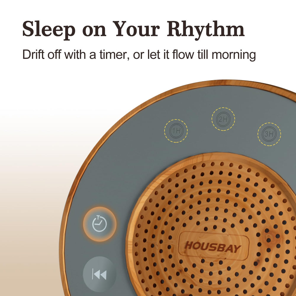 HOUSBAY wood grain surface with control panel highlights 31 sounds.