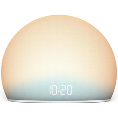 HOUSBAY sunrise alarm clock blue with gentle sunrise cue for a calmer wake-up