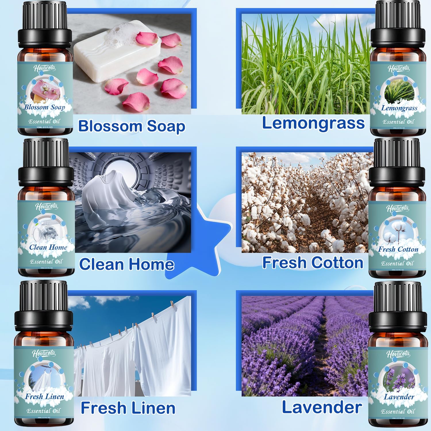 Hovacota lemongrass fragrance oil energizing diffusers and humidifiers