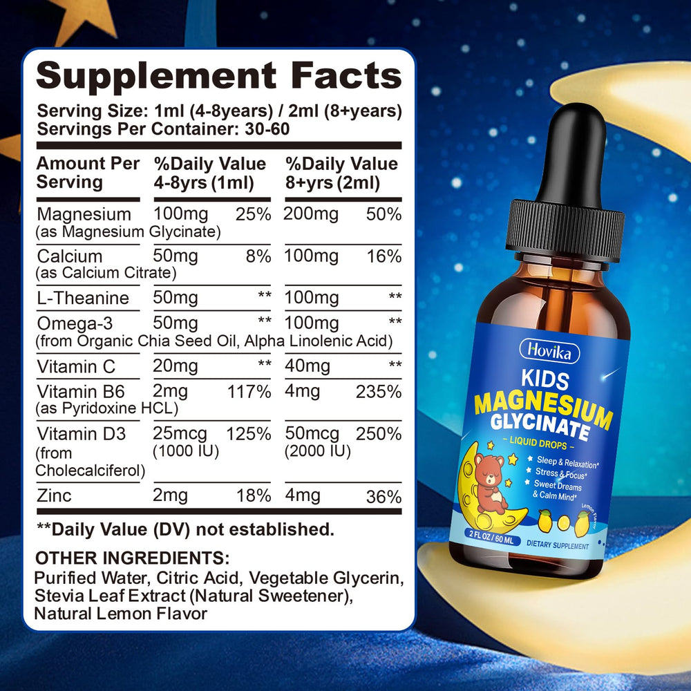 Hovika 2-pack magnesium drops lemon pack shot showcases value pack.