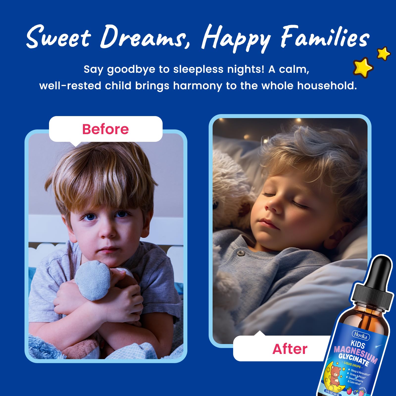 Hovika bottle shows vitamin D3 and zinc for immune and bone support