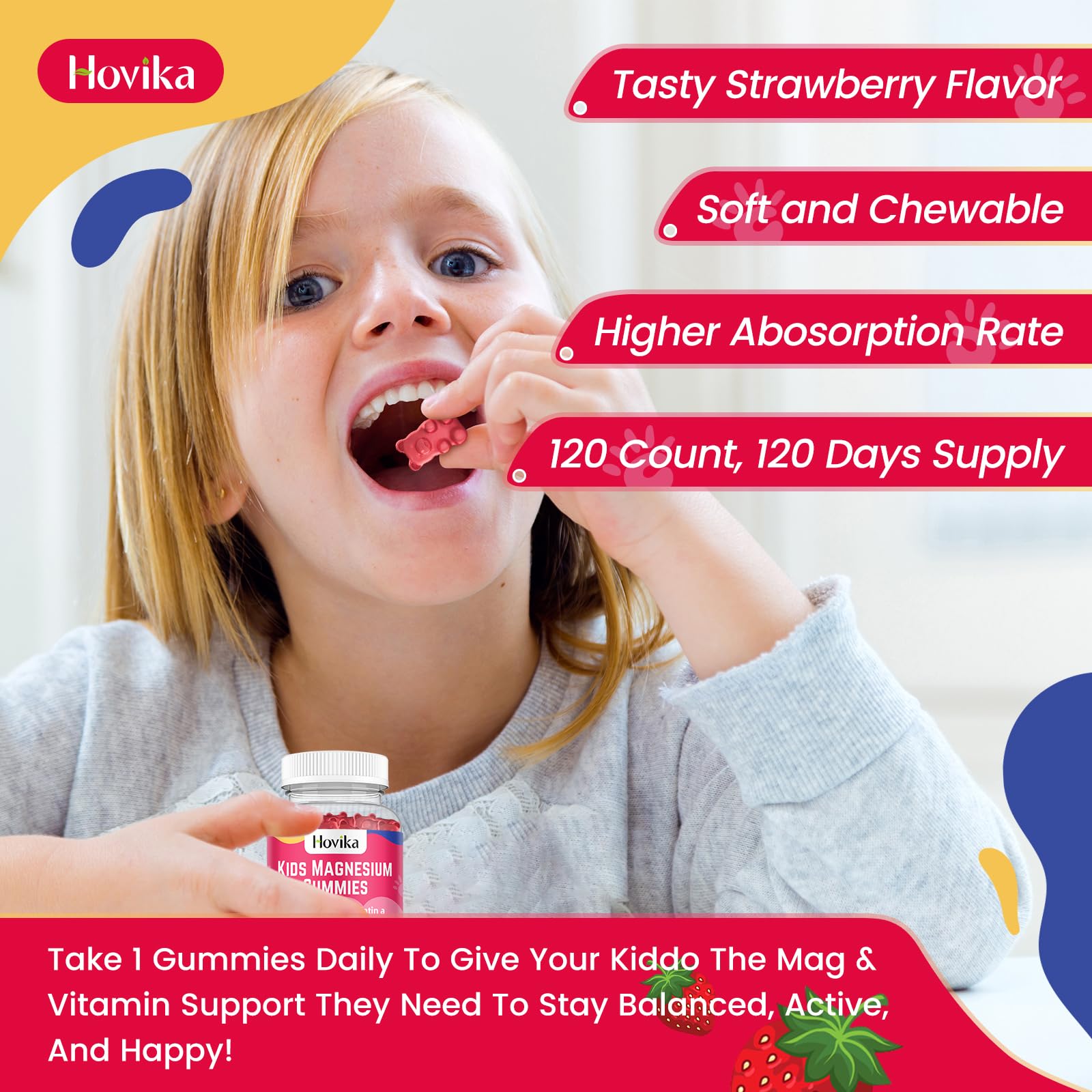Hovika two-pack 60-count magnesium gummies for versatile daily use.