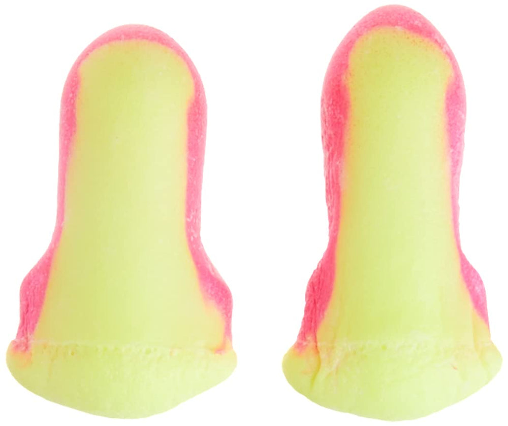 Howard Leight Laser Lite earplugs in pink and yellow are highly visible on busy shop floors.