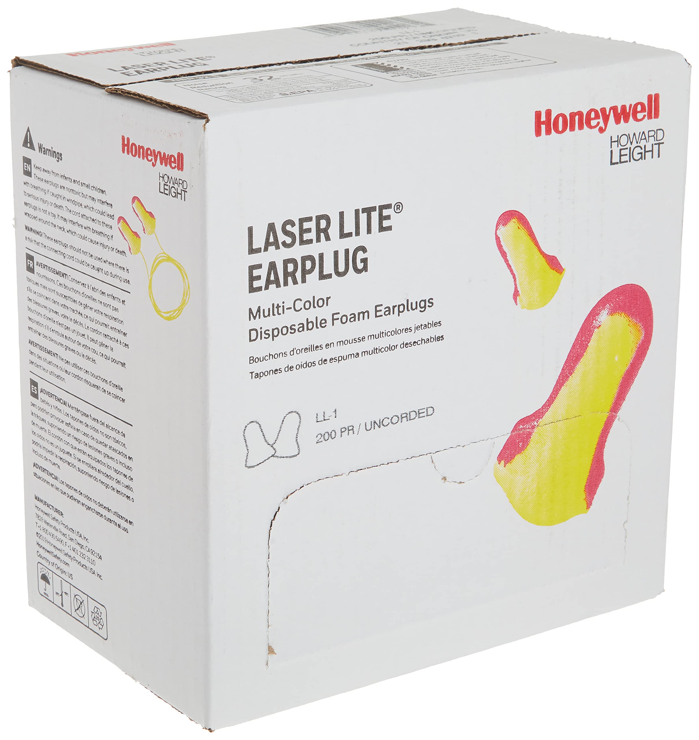 Howard Leight Laser Lite earplugs feature soil-resistant skin for cleaner use.