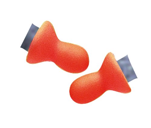 Howard Leight Quiet Band earplugs in-use, secure fit and effective hearing protection