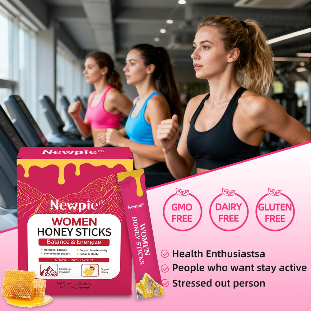 HOWEEJET Shilajit Honey Stick B vitamins panel signals mental focus support