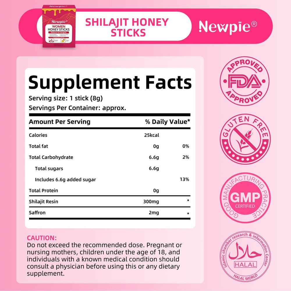 HOWEEJET Shilajit Honey Stick honey detail shows natural sweetness and energy support