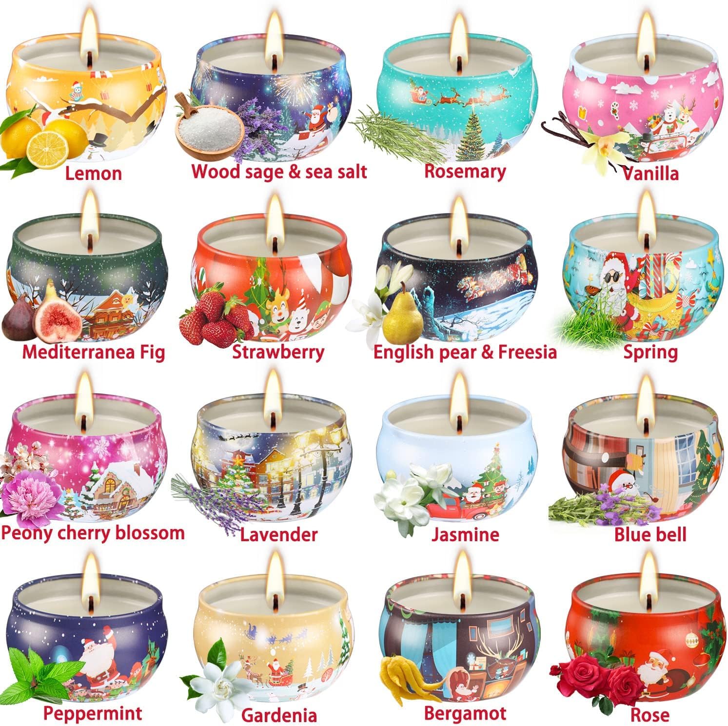 Howemon fragrance collection close-up featuring Peppermint to Vanilla scents.