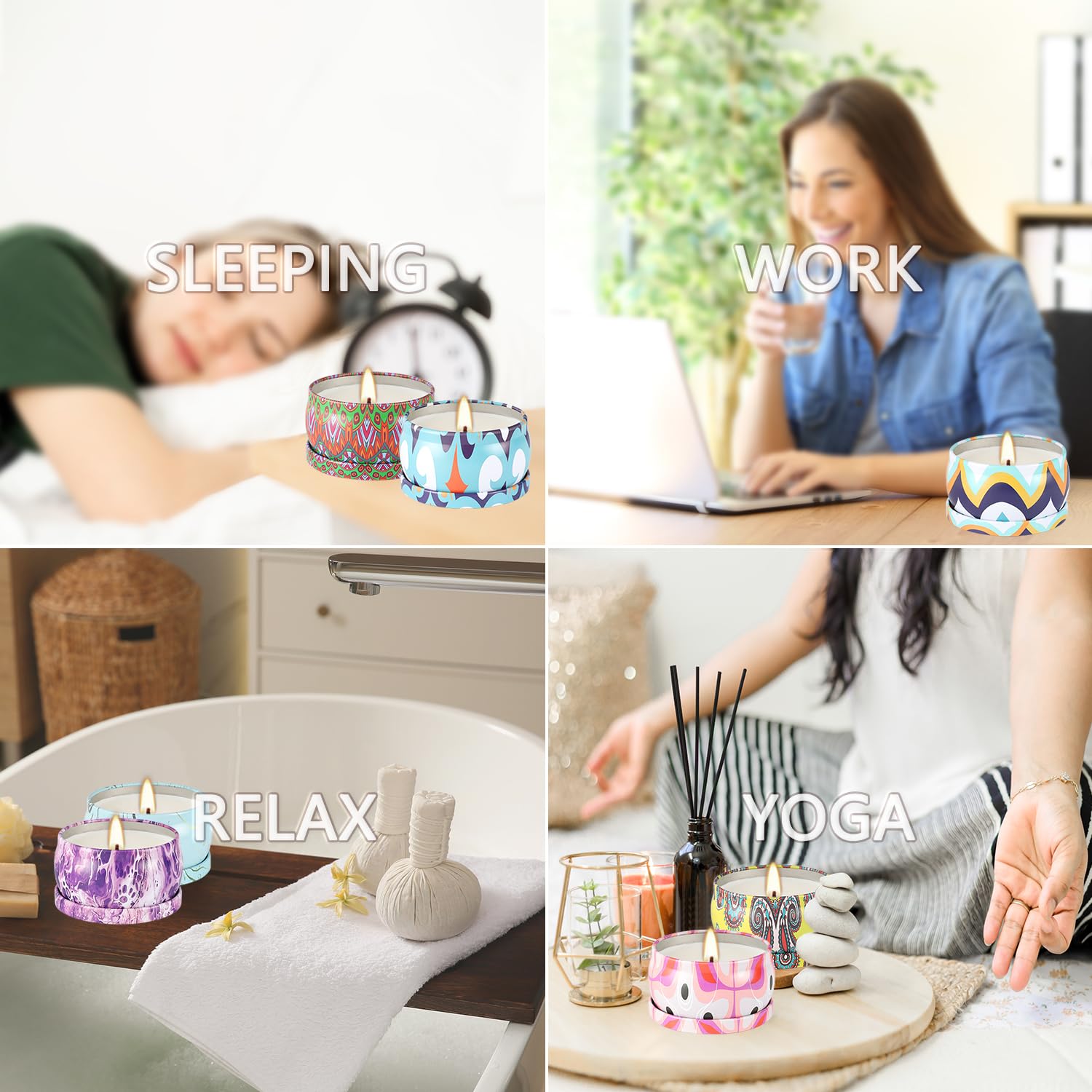 Howemon eco-friendly, smoke-free candles creating calm ambience