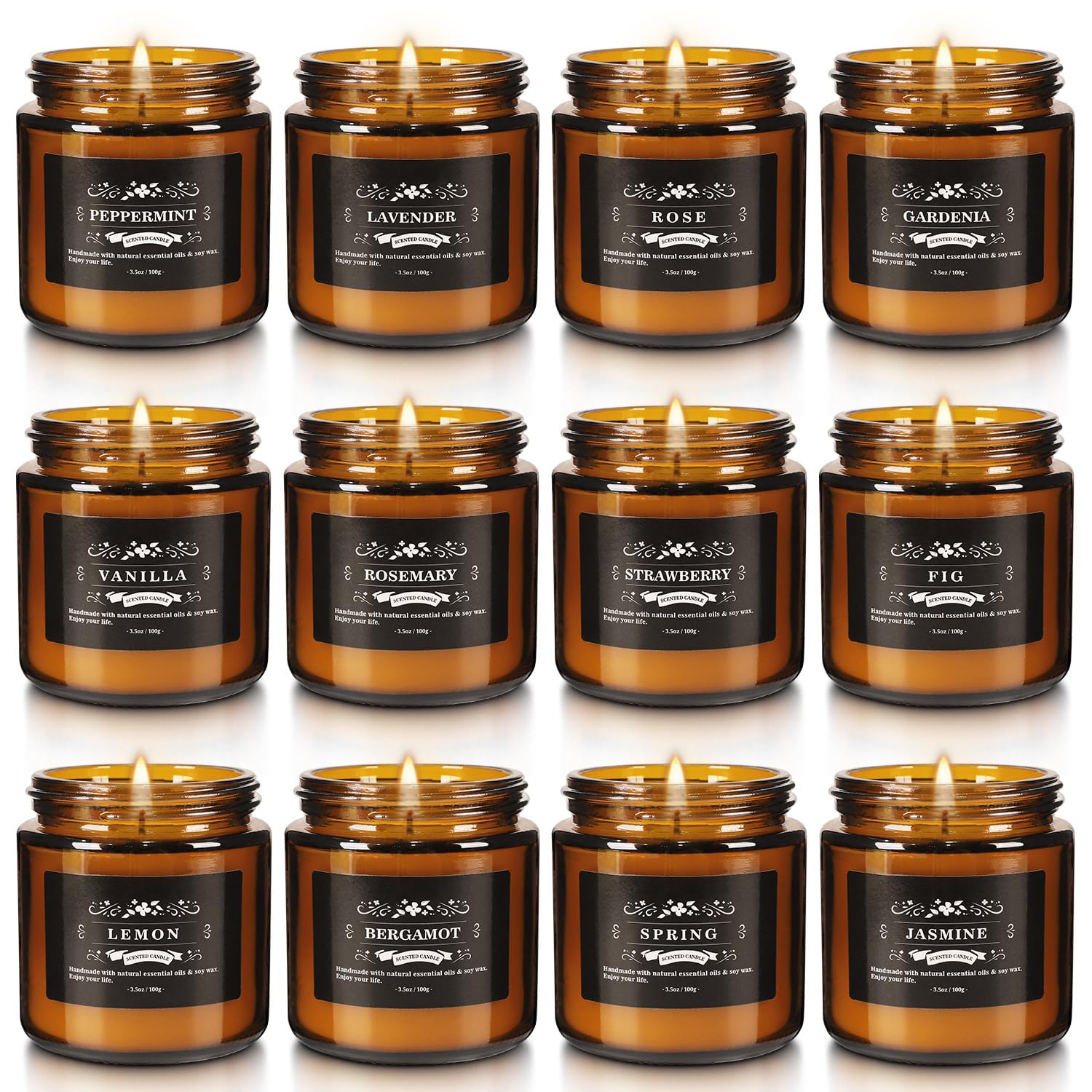 Howemon soy wax candles 3.5oz each deliver long-lasting fragrance for relaxing evenings