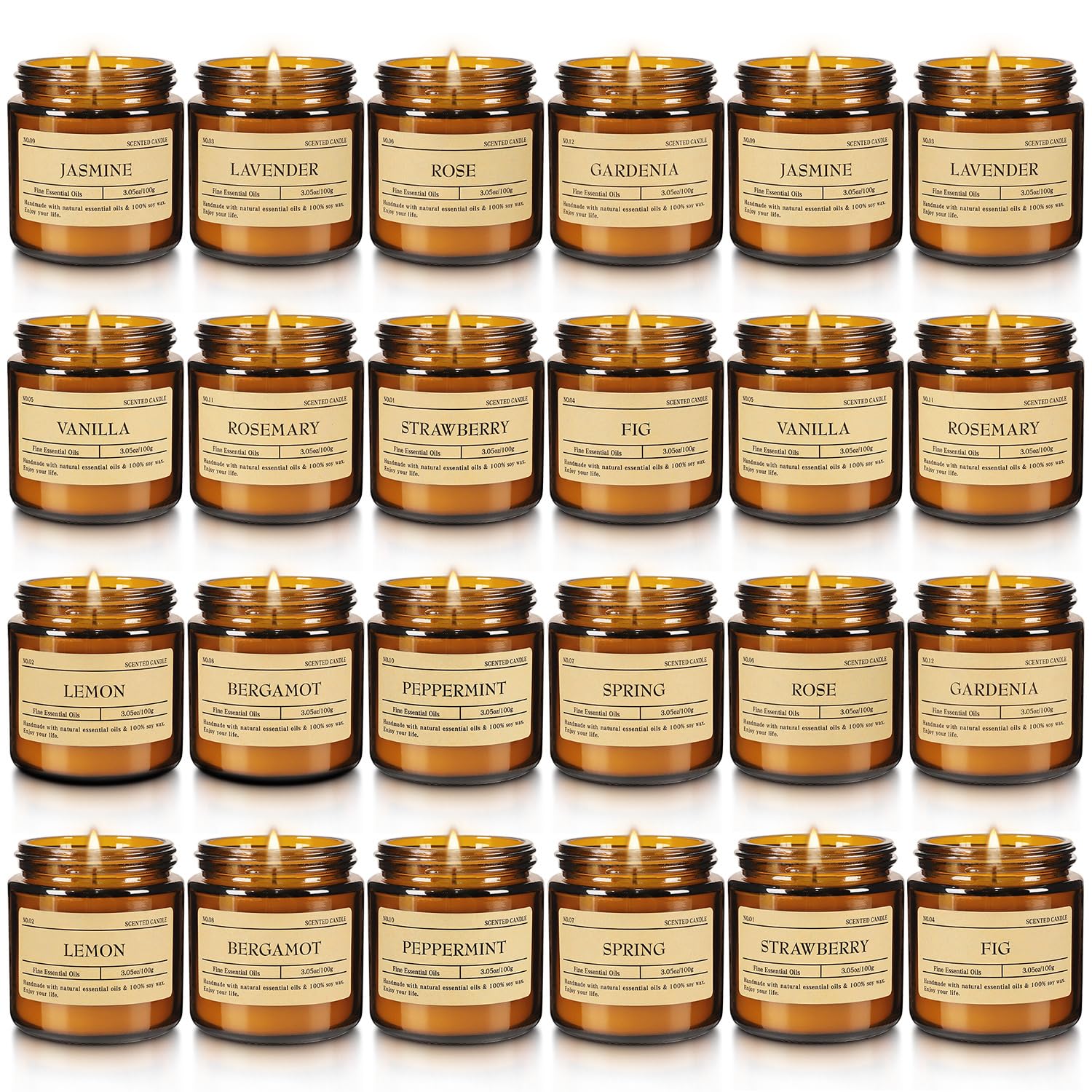 Howemon soy wax candles with long burn time for cozy evenings