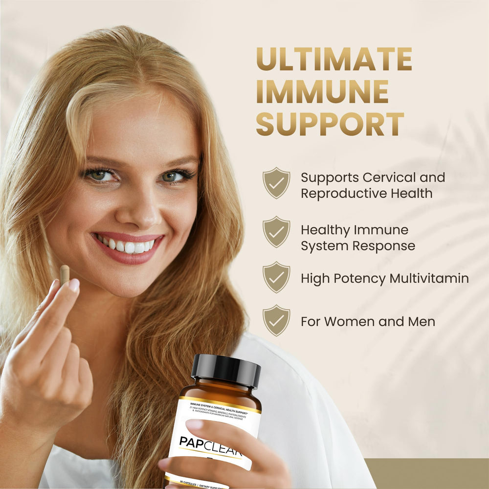 PAPCLEAR ingredients with green tea extract and lycopene for antioxidant support.