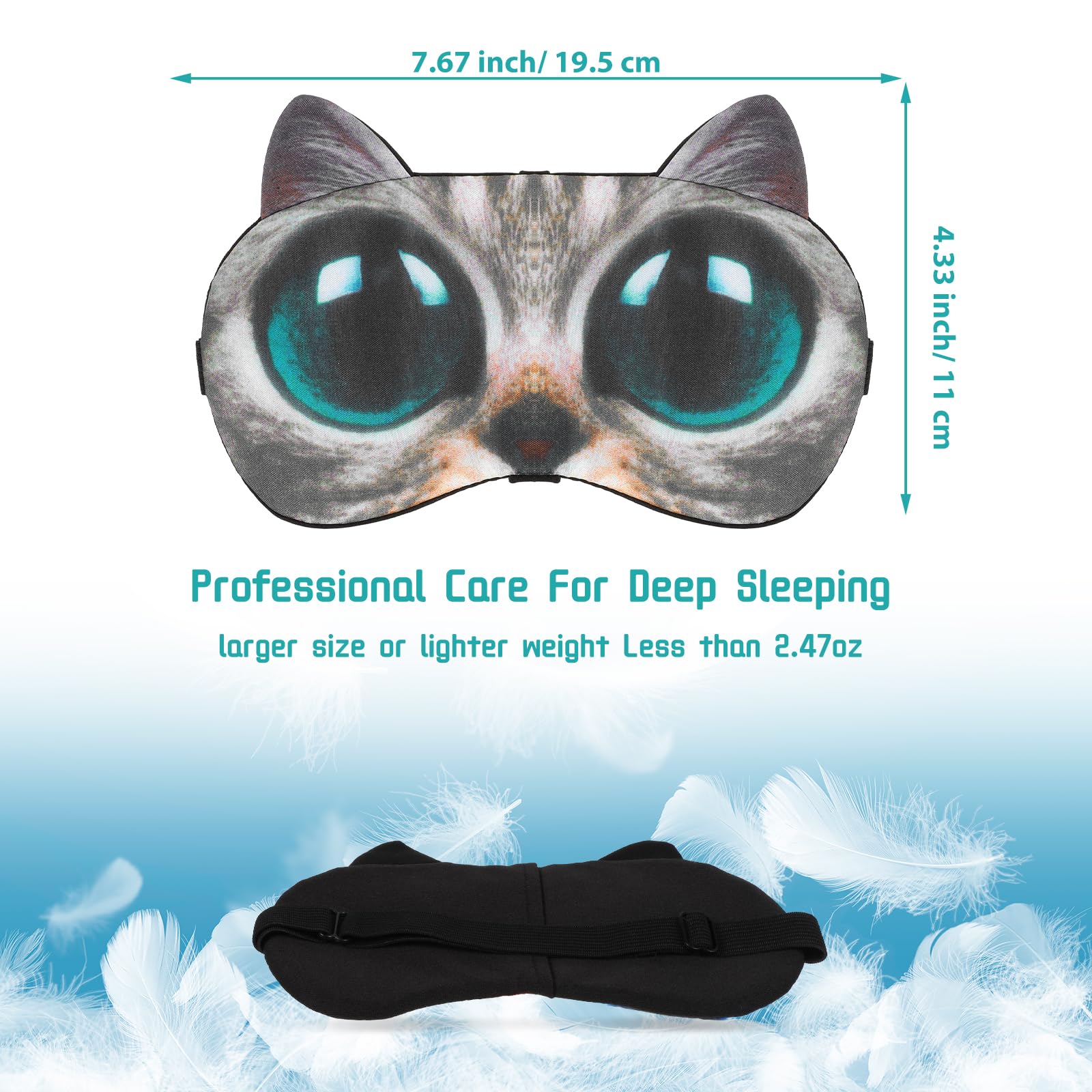 Hpmjz sleep mask dog design comfortable during travel