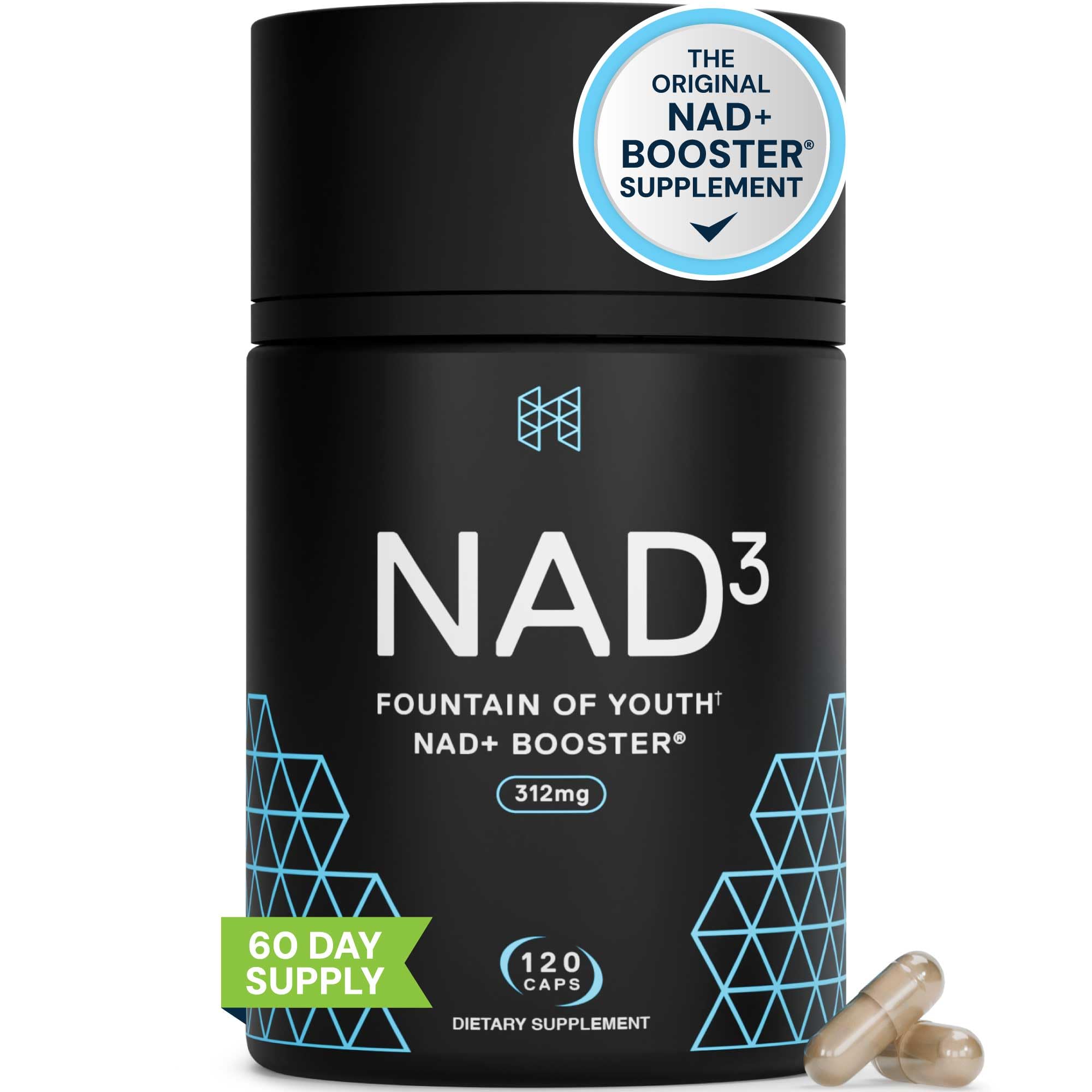 HPN NAD3 bottle pour shows simple daily use for steady energy and cellular support.