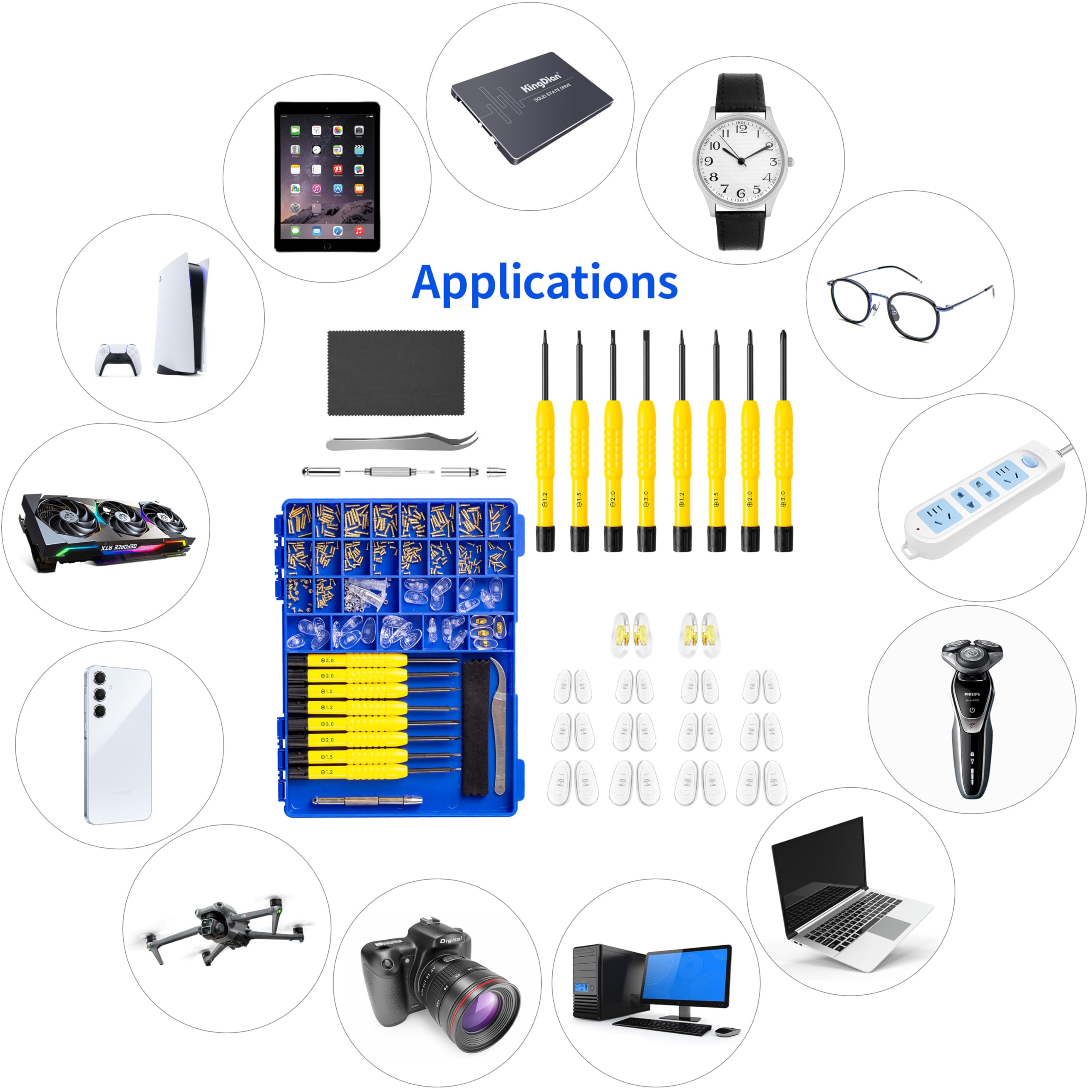HQVOIC compact all-in-one repair kit keeps glasses organized