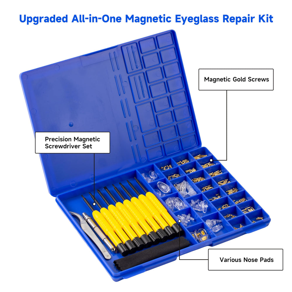 HQVOIC gold screws variety provides secure, durable eyeglass repairs