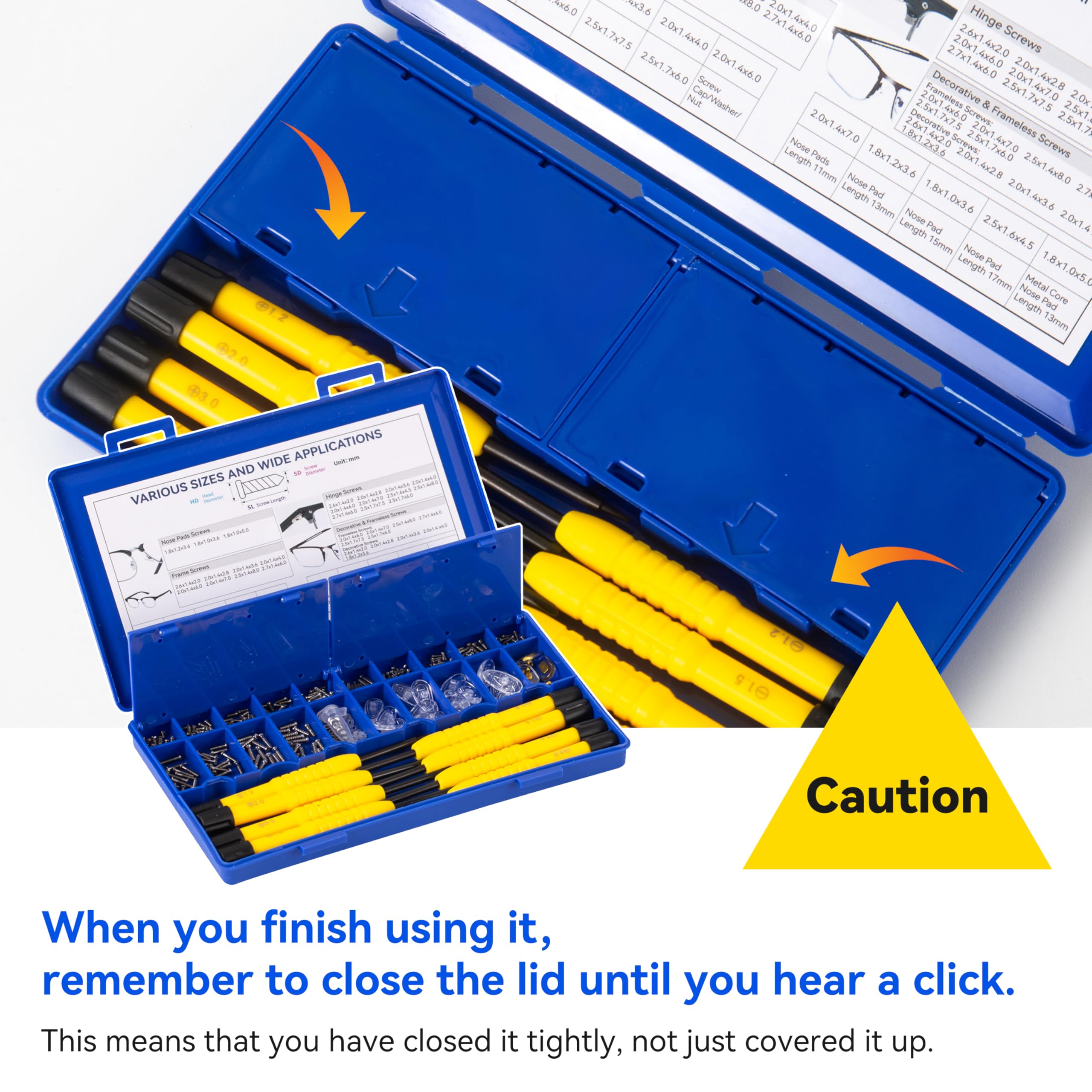 HQVOIC PHILLIPS and flathead tips for versatile eyeglass repair.
