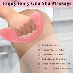 HTHLNG Body Gua Sha Tool targets back, legs, and feet for tension relief.