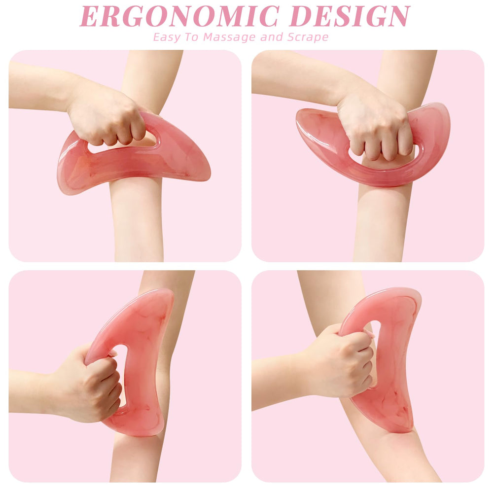 HTHLNG Body Gua Sha Tool with travel pouch for on the go care.