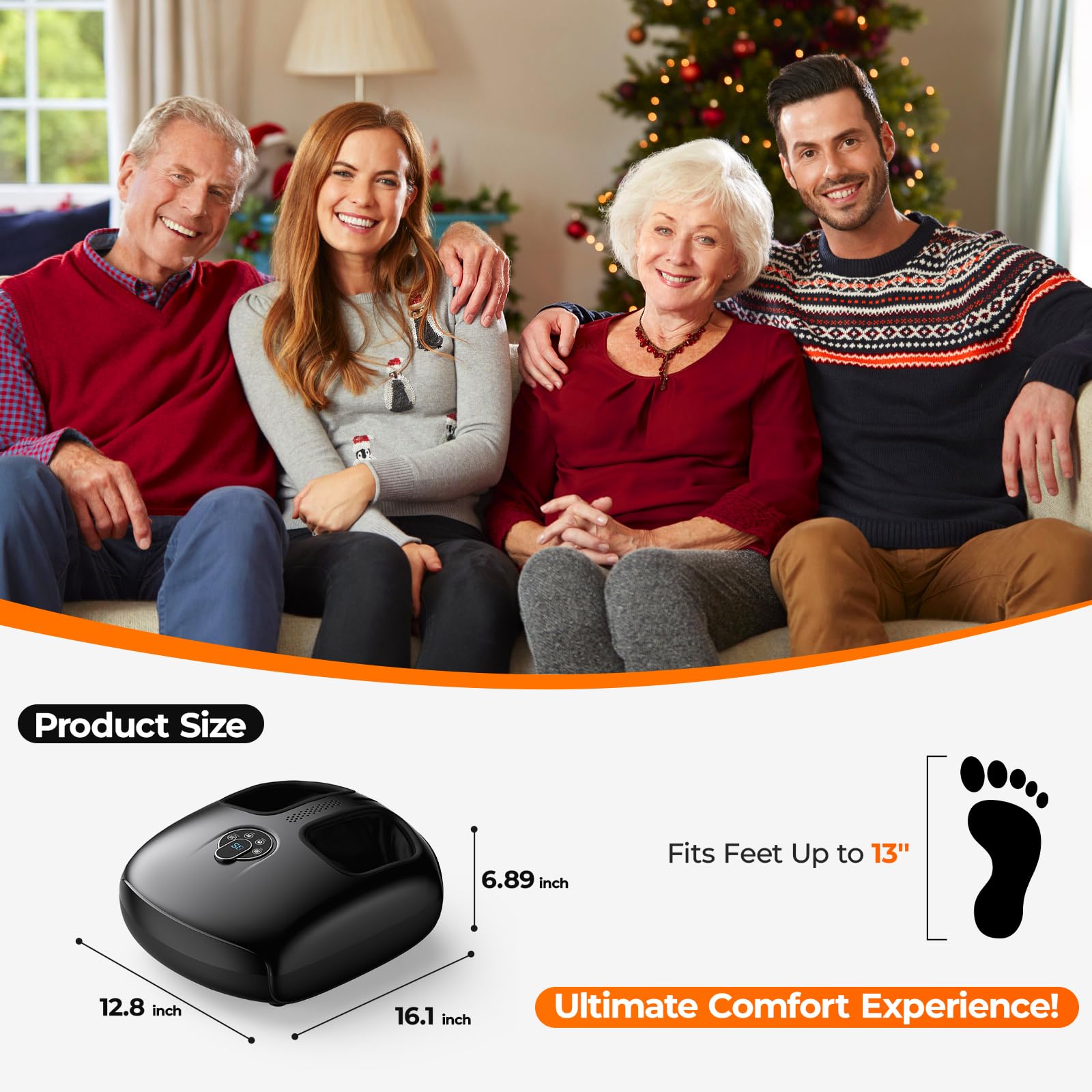 HTM foot massager operating quietly for focus or sleep