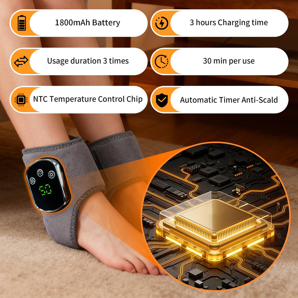 HUAJUN Foot Massager uses breathable fabric to retain warmth.